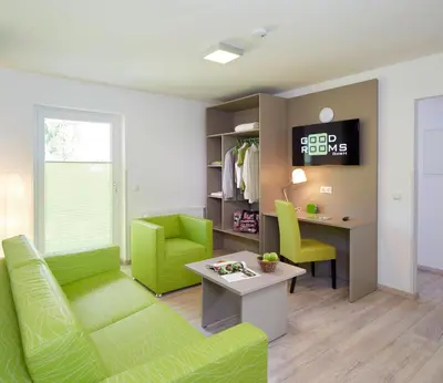 Ein Sitzbereich in der Unterkunft Good Rooms GmbH Bad Ischl