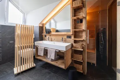 Ein Badezimmer in der Unterkunft Bramsauerhof