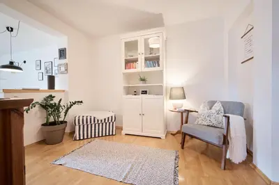 Ein Sitzbereich in der Unterkunft Bungalow Nr. 33