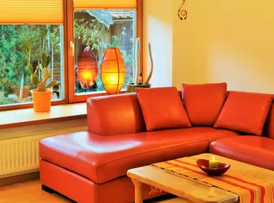 Ein Sitzbereich in der Unterkunft Bio Appartement Pichler