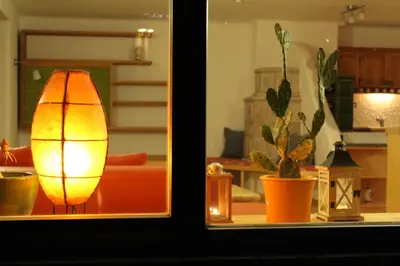 Ein Sitzbereich in der Unterkunft Bio Appartement Pichler