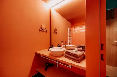 Ein Badezimmer in der Unterkunft Appartement Schwarz