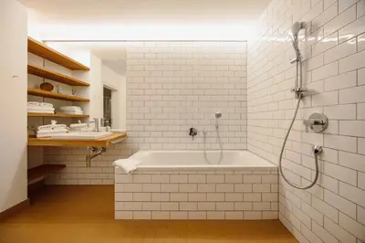 Ein Badezimmer in der Unterkunft Appartement Schwarz