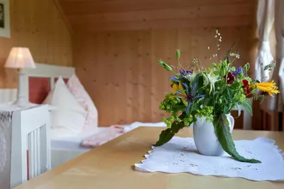 Ein Bett oder Betten in einem Zimmer der Unterkunft Moserhof