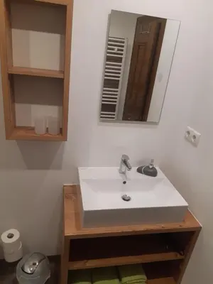 Ein Badezimmer in der Unterkunft Pension Chalet Bergseegut