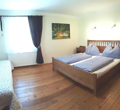 Ein Bett oder Betten in einem Zimmer der Unterkunft Landhaus Sonnenschein
