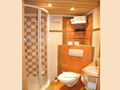 Ein Badezimmer in der Unterkunft Romantikappartement Petz****