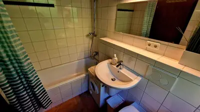 Ein Badezimmer in der Unterkunft Dachsteinblick