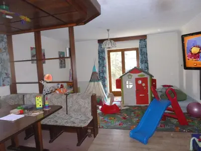 Ein Sitzbereich in der Unterkunft Pension Grünauhof