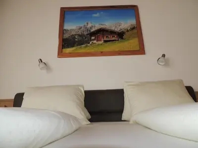 Ein Bett oder Betten in einem Zimmer der Unterkunft Haus Bergfried