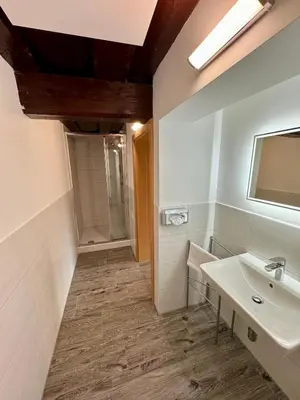 Ein Badezimmer in der Unterkunft Metzgerwirt Vieh Heli