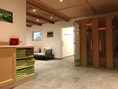 Ein Sitzbereich in der Unterkunft Hinkerhof