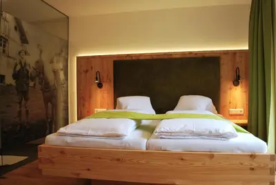 Ein Bett oder Betten in einem Zimmer der Unterkunft Hinkerhof