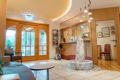 Ein Sitzbereich in der Unterkunft Leitner Gästehaus