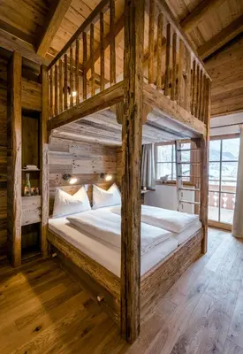 Ein Bett oder Betten in einem Zimmer der Unterkunft Das Kleinarl