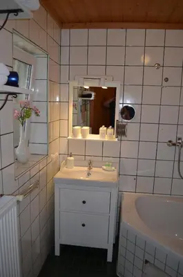 Ein Badezimmer in der Unterkunft Bauernhof König