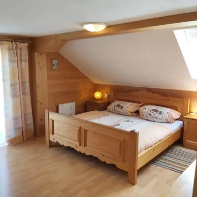Ein Bett oder Betten in einem Zimmer der Unterkunft Haus Sonnenalm