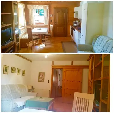 Ein Sitzbereich in der Unterkunft Appartement Gnaiger