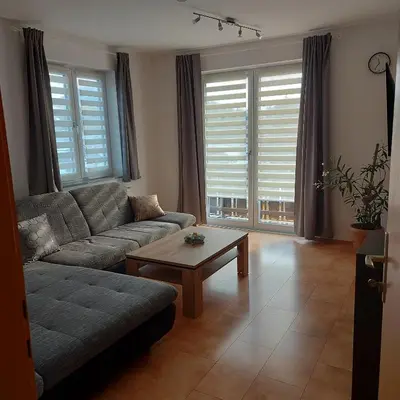 Ein Sitzbereich in der Unterkunft Haus Mundl