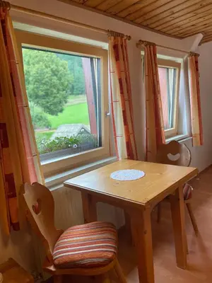 Ein Sitzbereich in der Unterkunft Ferienhaus Julia