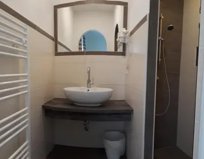 Ein Badezimmer in der Unterkunft Ferienwohnung Alpklang