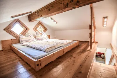 Ein Bett oder Betten in einem Zimmer der Unterkunft Strickhof