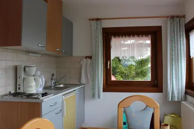 Küche/Küchenzeile in der Unterkunft Bergführerhaus