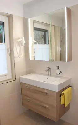 Ein Badezimmer in der Unterkunft Haus Bruschek
