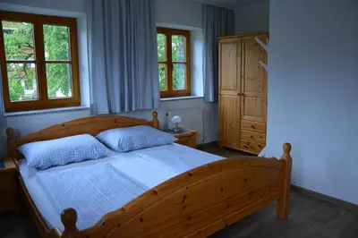 Ein Bett oder Betten in einem Zimmer der Unterkunft Bauernhof 