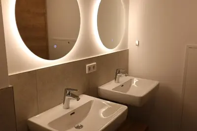 Ein Badezimmer in der Unterkunft Alpen Experience Apart Hotel