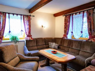Ein Sitzbereich in der Unterkunft Holiday Home Landhaus Prieger by Interhome