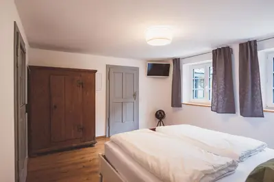 Ein Bett oder Betten in einem Zimmer der Unterkunft Chalet am Sonnenhang
