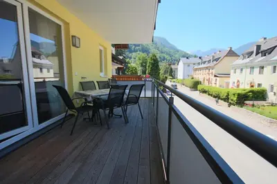 Ein allgemeiner Bergblick oder ein Berglick von der Ferienwohnung aus