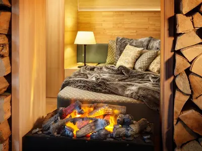 Ein Bett oder Betten in einem Zimmer der Unterkunft Hotel Lärchenhof