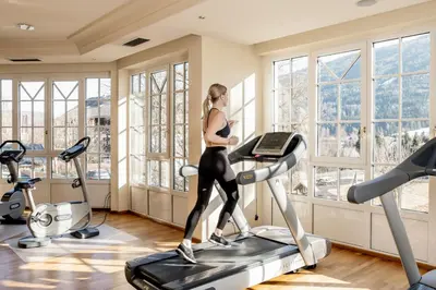 Das Fitnesscenter und/oder die Fitnesseinrichtungen in der Unterkunft Wellnesshotel Eggerwirt