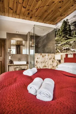 Ein Bett oder Betten in einem Zimmer der Unterkunft schaus Lüftenegger - Apart-Zirbenpension