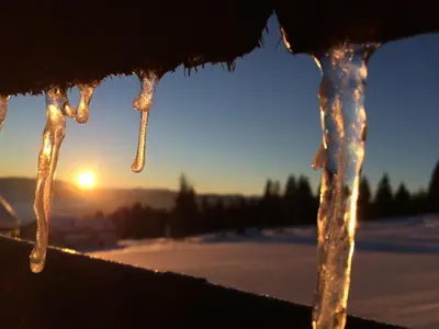 Blick auf den Sonnenuntergang/Sonnenaufgang von des Ferienhauses aus oder aus der Nähe