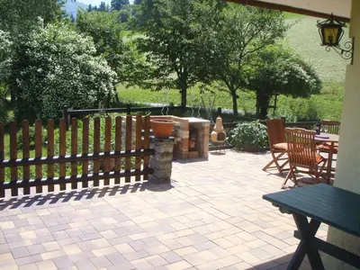 Ein Balkon oder eine Terrasse in der Unterkunft Austrian Alps - Haus Kienreich
