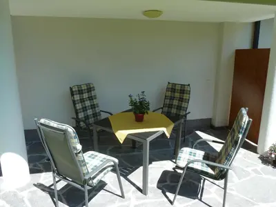 Ein Sitzbereich in der Unterkunft Haus Dachstein