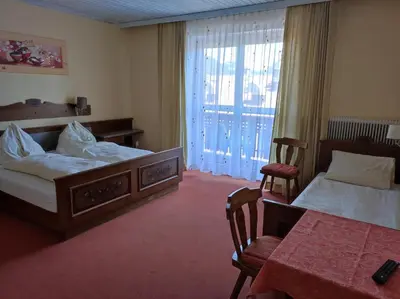 Ein Bett oder Betten in einem Zimmer der Unterkunft B&B Goldener Stern