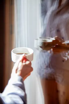 Kaffee-/Teezubehör in der Unterkunft Hotel Vierjahreszeiten