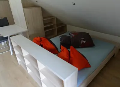Ein Bett oder Betten in einem Zimmer der Unterkunft Urlauben im Grünen