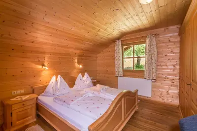 Ein Bett oder Betten in einem Zimmer der Unterkunft Hacklgut