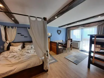 Ein Bett oder Betten in einem Zimmer der Unterkunft Berggasthof Schwaigerhof