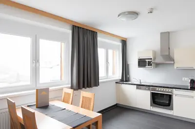 Küche/Küchenzeile in der Unterkunft Sunshine Appartements Schilchegger