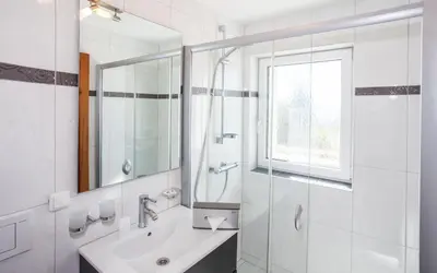 Ein Badezimmer in der Unterkunft Berggasthof Edelweiss