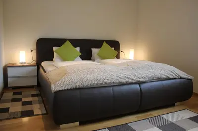 Ein Bett oder Betten in einem Zimmer der Unterkunft Familien & Wander-Pension Purkhardt