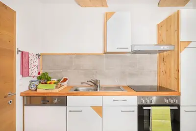 Küche/Küchenzeile in der Unterkunft Apartmenthaus Lieselotte