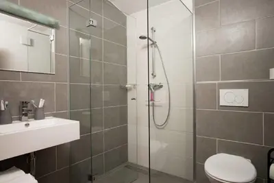 Ein Badezimmer in der Unterkunft Apartmenthaus Lieselotte