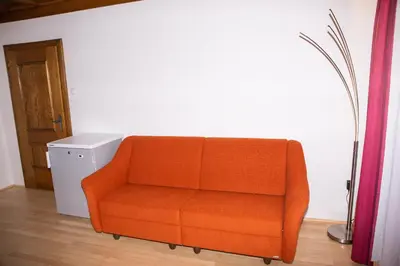 Ein Sitzbereich in der Unterkunft Hotel Sonne